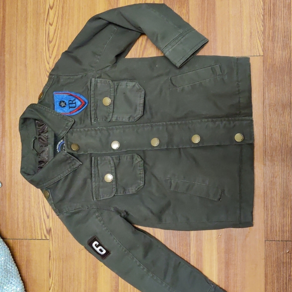 Boys winter jacket army style - Picture 2 of 11